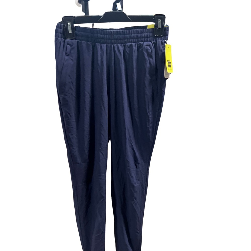 All In Motion Boys' Size L 10/12  Navy Blue Stretch Woven Sweatpants